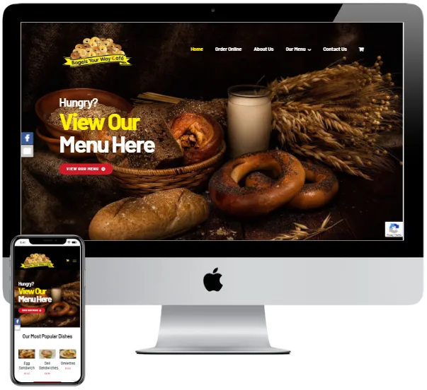 Bagels Your Way Cafe website