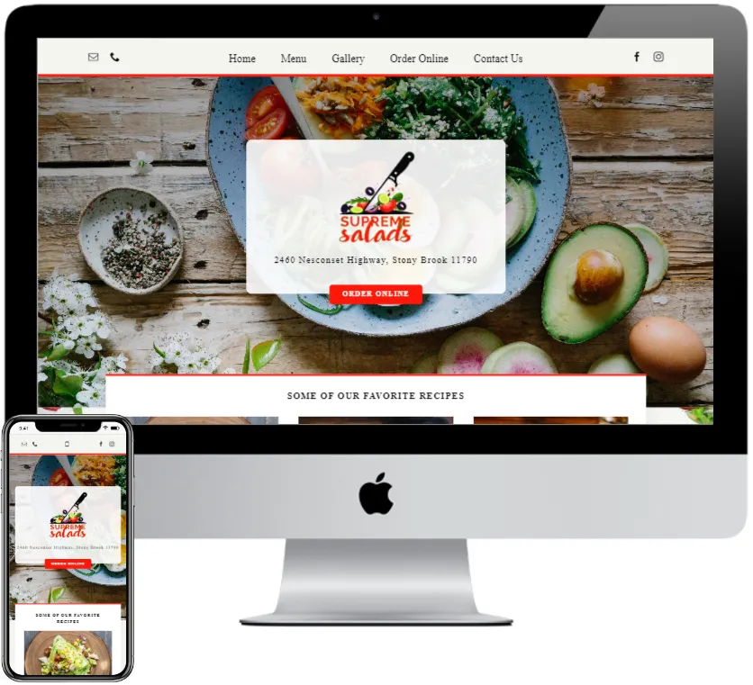 Supreme Salads website