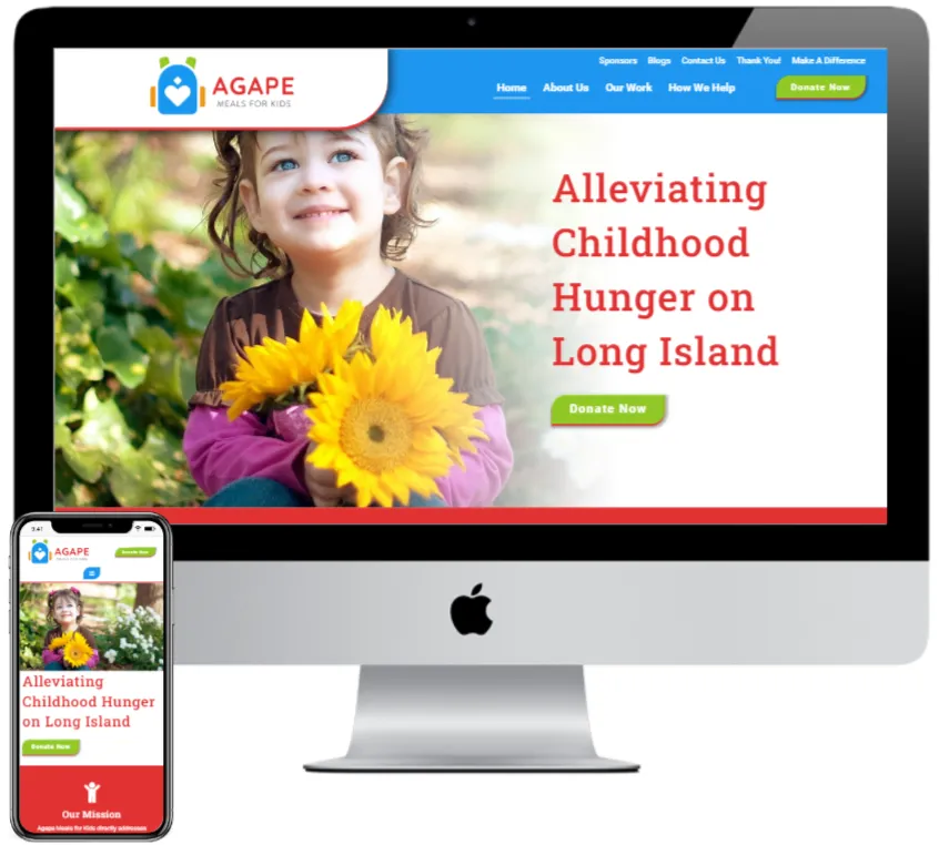 Agape Meals For Kids website