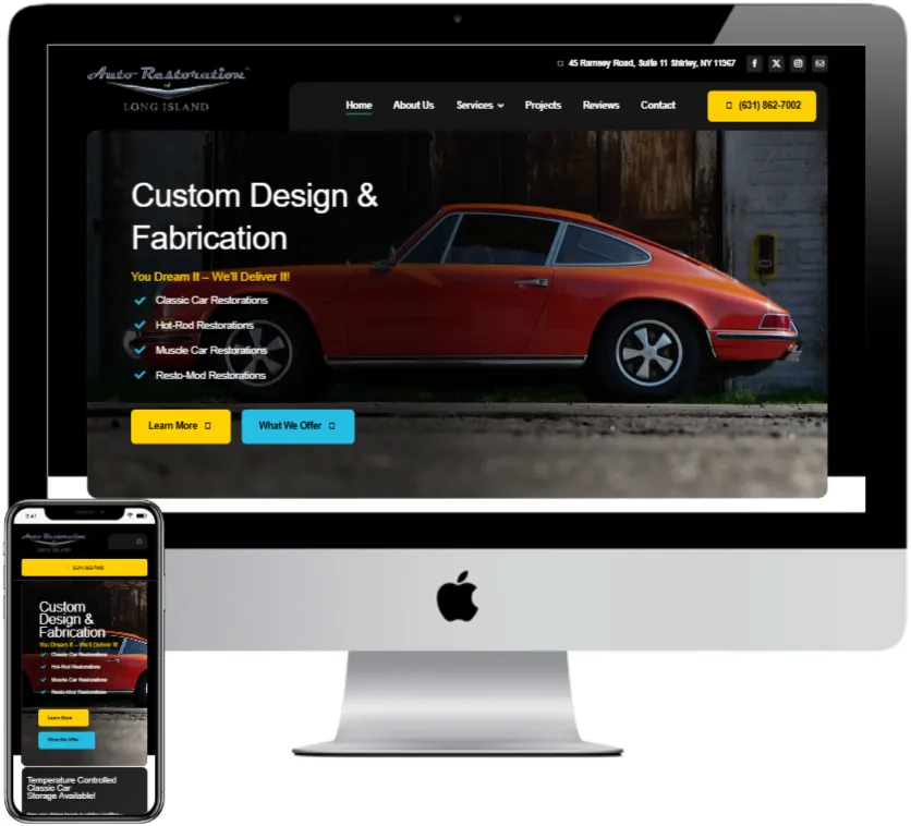 Auto Restoration of Long Island website