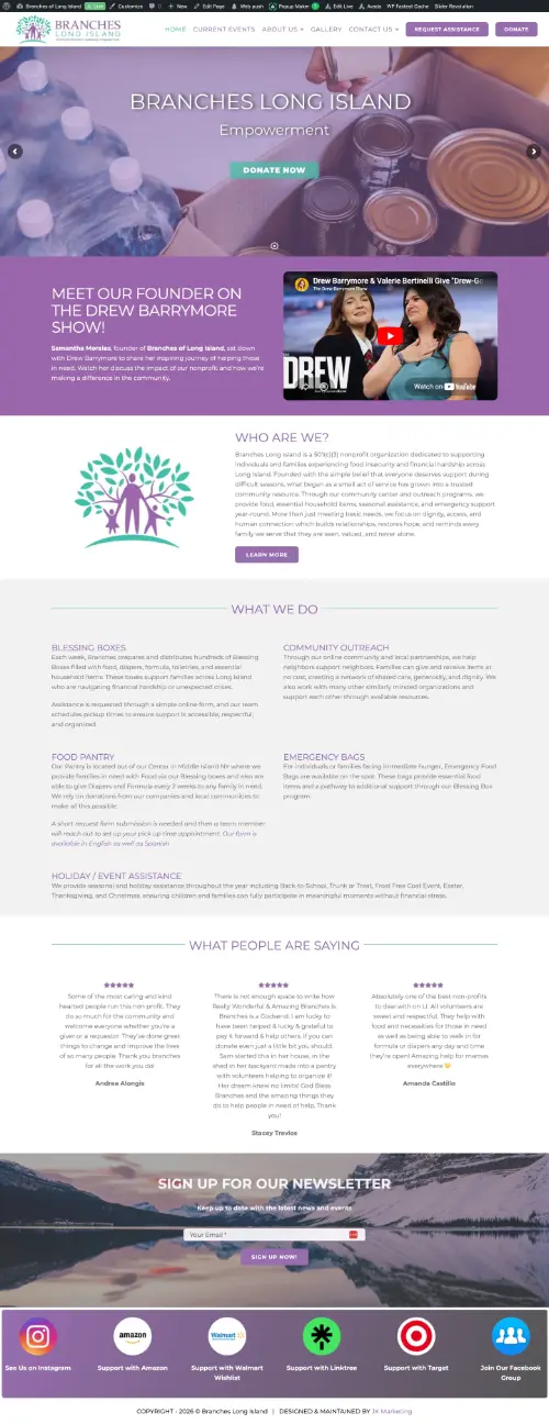 Branches of Long Island website