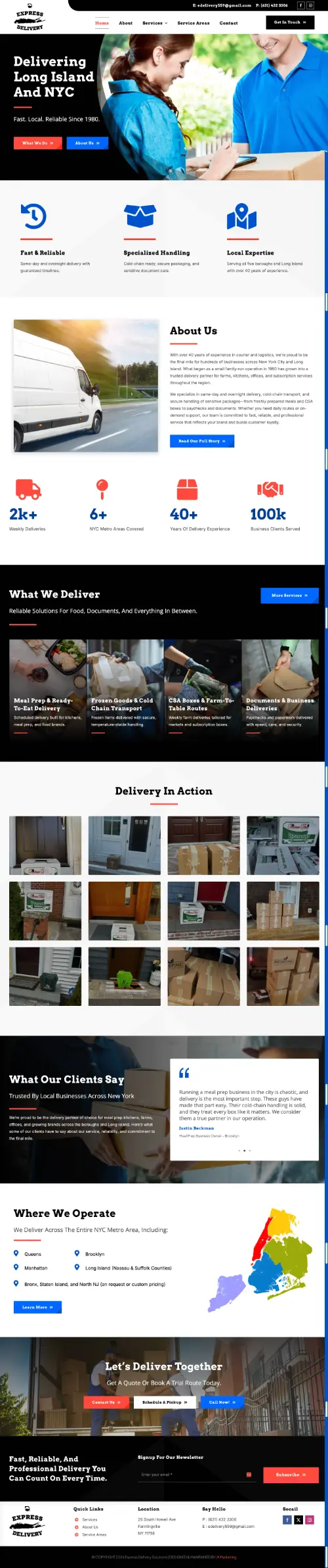 Express Delivery Solutions website
