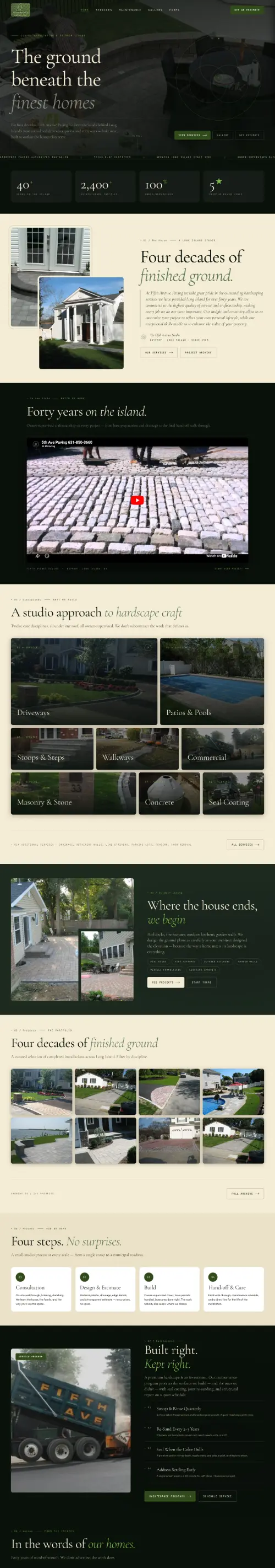 5th Ave Paving website