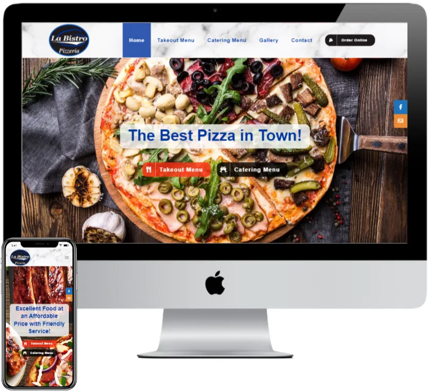 La Bistro Pizzeria Coram website