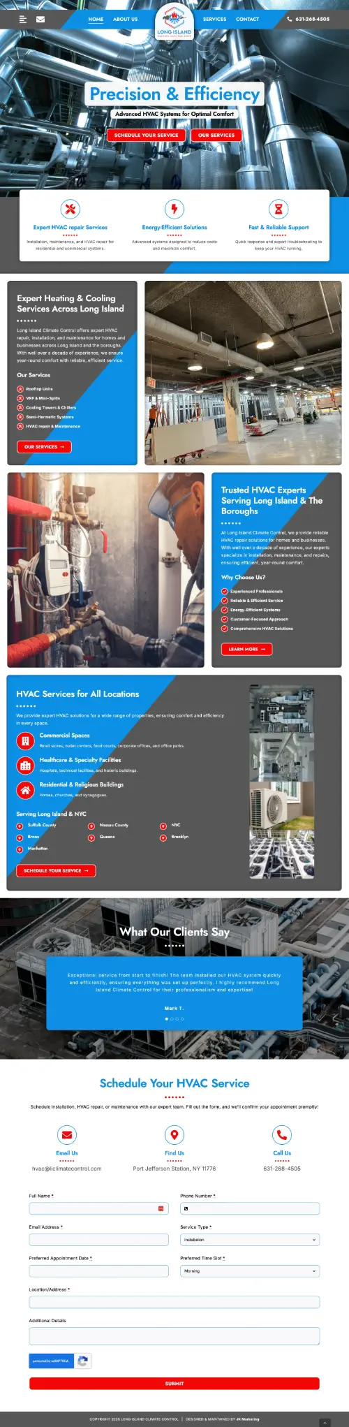 Long Island Climate Control website