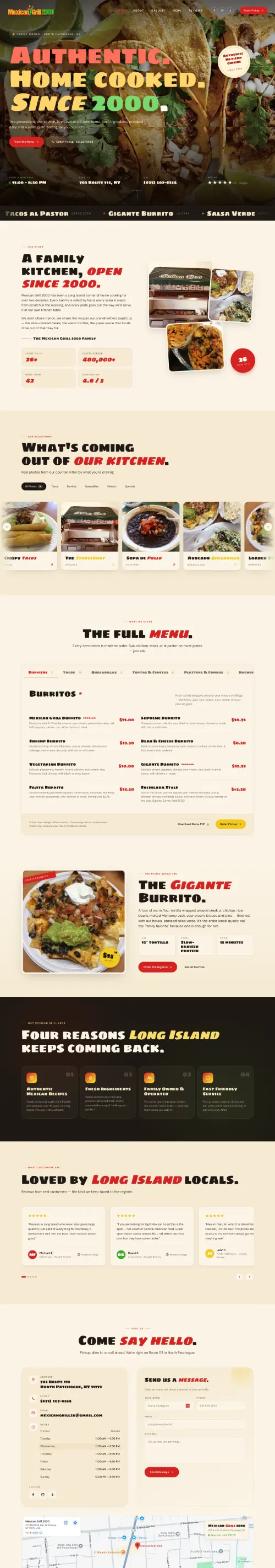Mexican Grill website