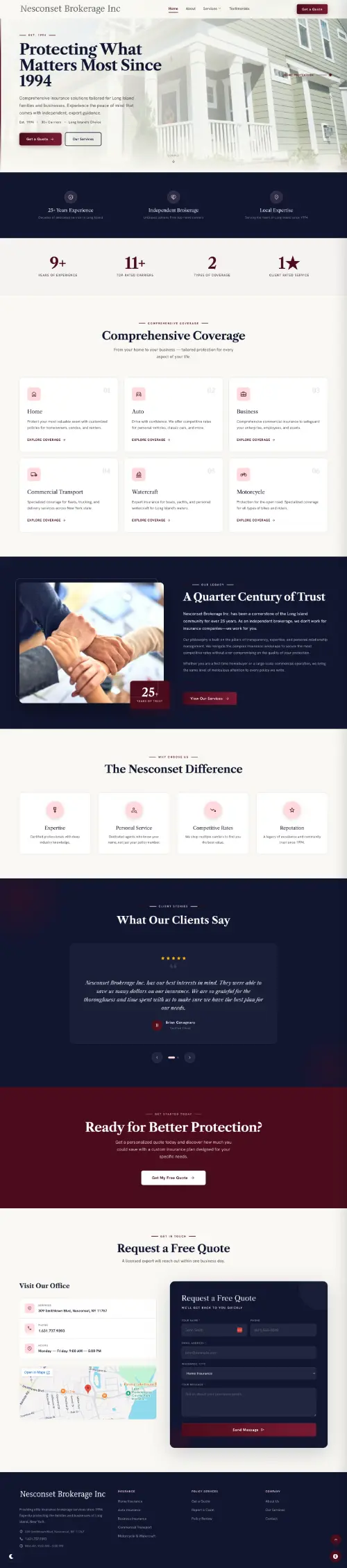 Nesconset Brokerage website