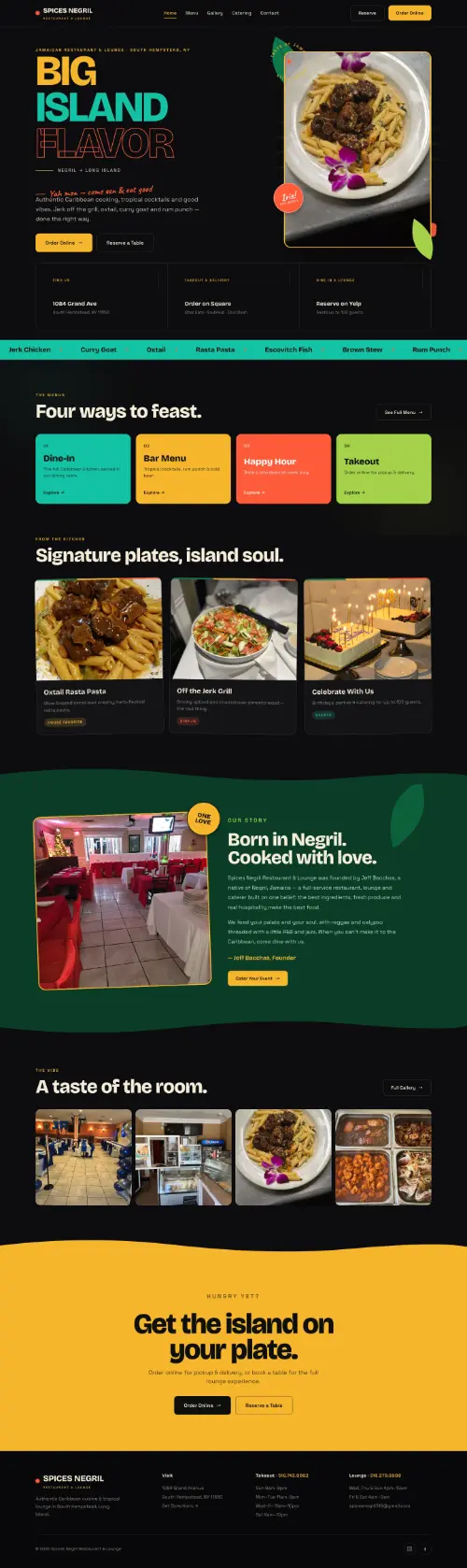 Spices Negril website