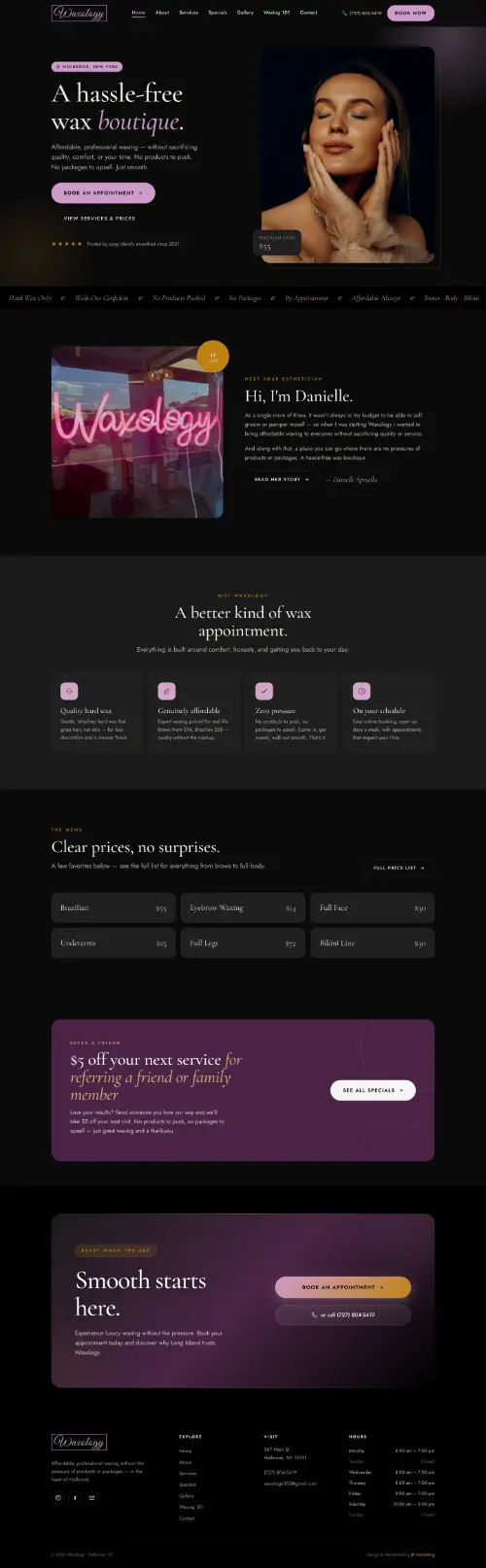 Waxology website